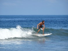 Student at surf lesson